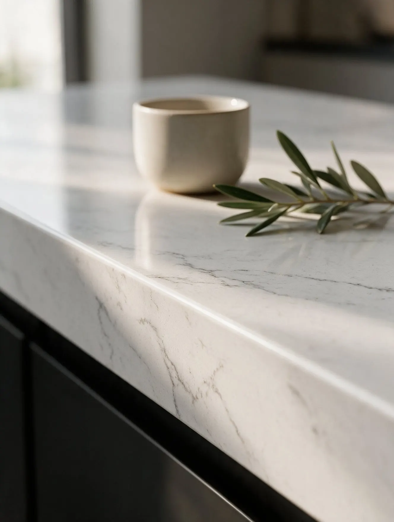 Engineered quartz surface being wiped with a soft cloth